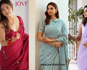 Buy Latest Designer Ready to Wear Cotton Sarees for Women | JOVI India