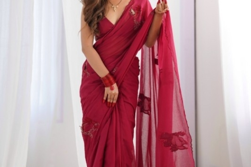 Buy Ready to Wear Cotton Saree Online _ JOVI India