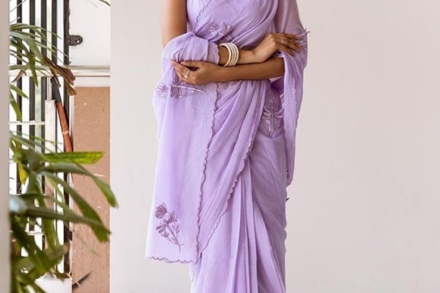 Cotton Ready to Wear Saree with Designer Touch – JOVI